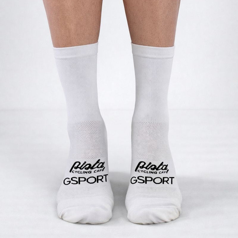 Chaussettes Blanches Ventoux - Chaussettes Cyclisme Performance | Pista - boutique.pista.cc