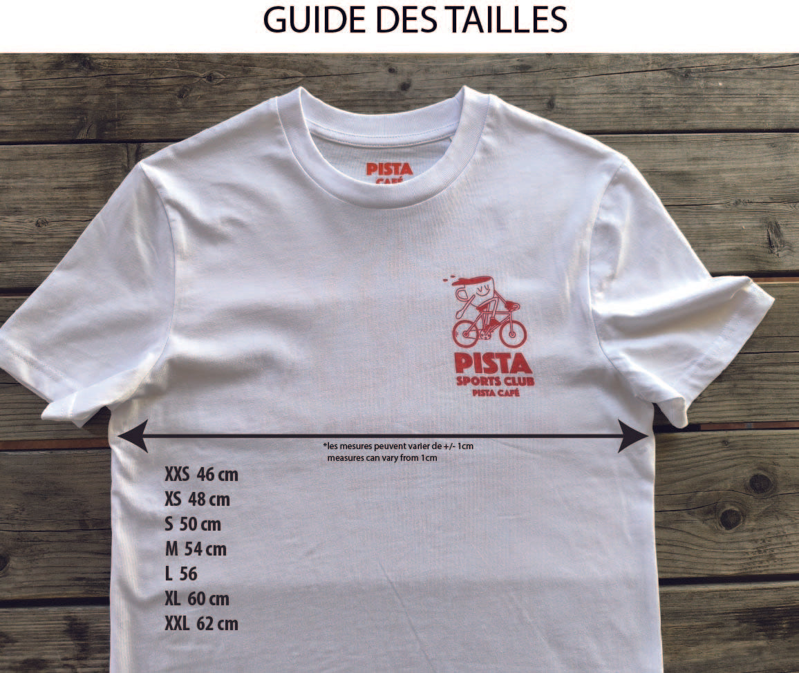 Pista Sports Club white/red tee