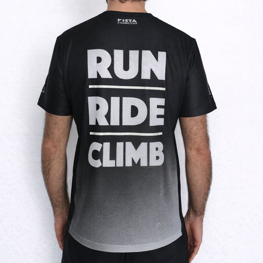 Tee-shirt manches courtes STRIDE noir & blanc