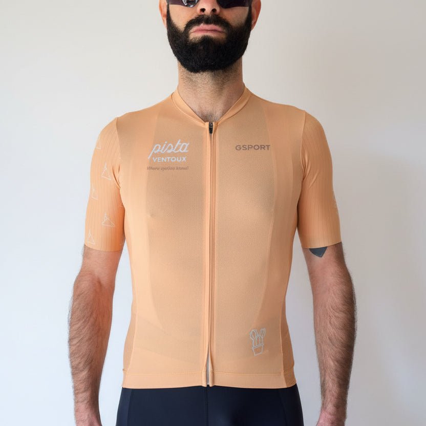 Jersey Gold 'Thirsty for a Climb!' - Maillot Cyclisme pour les Grimpeur.es | Pista - boutique.pista.cc