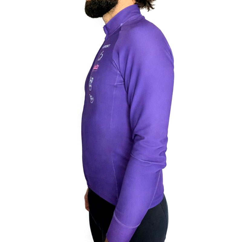 Jersey Hiver Violet - Maillot Cyclisme Manches Longues | Pista - boutique.pista.cc