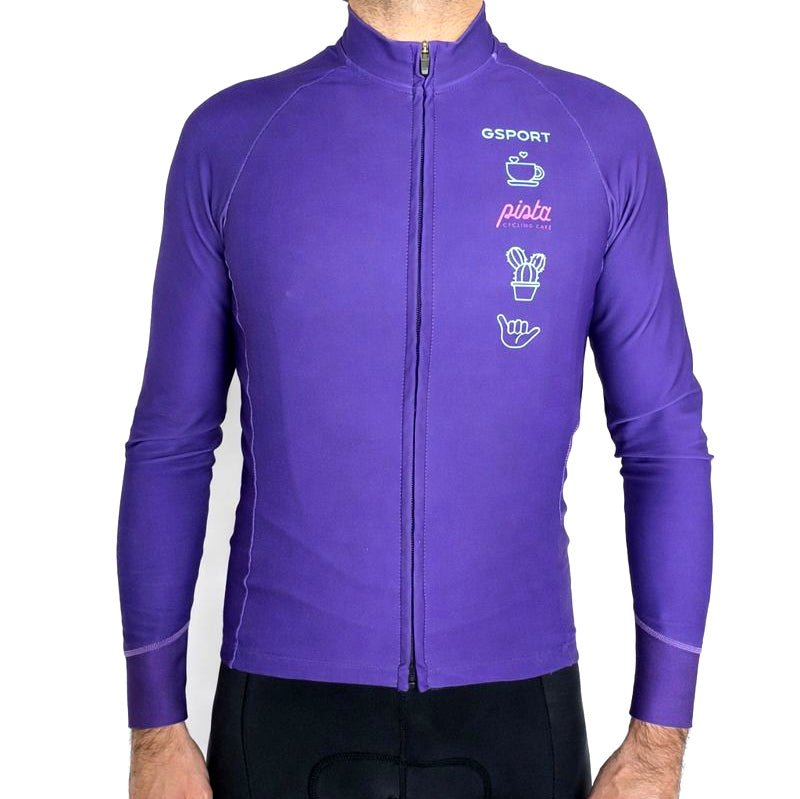 Jersey Hiver Violet - Maillot Cyclisme Manches Longues | Pista - boutique.pista.cc