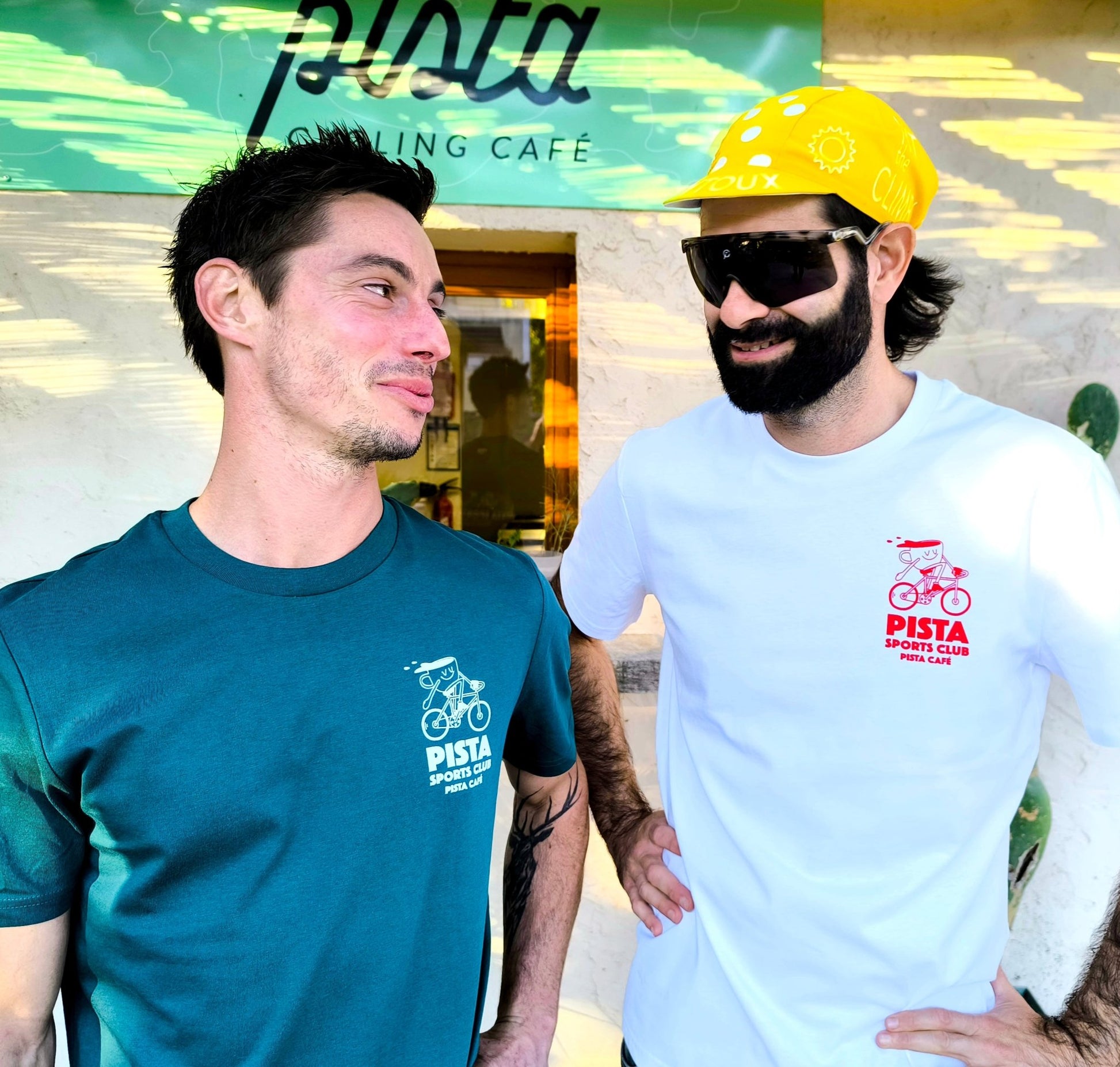 Tee - shirt Pista Sports Club Blanc/Rouge - T-shirt Lifestyle Club Cycliste | Pista - boutique.pista.cc