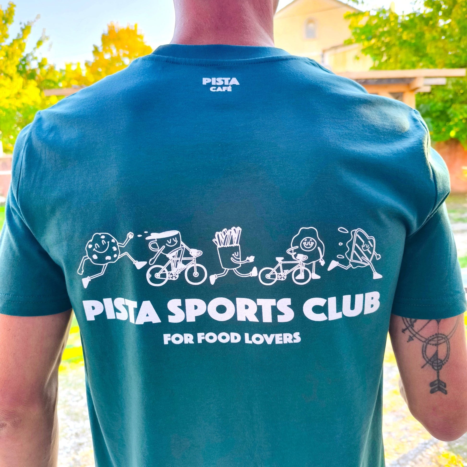 Tee - shirt Pista Sports Club Vert/Blanc - T-shirt Lifestyle Club Cycliste | Pista - boutique.pista.cc