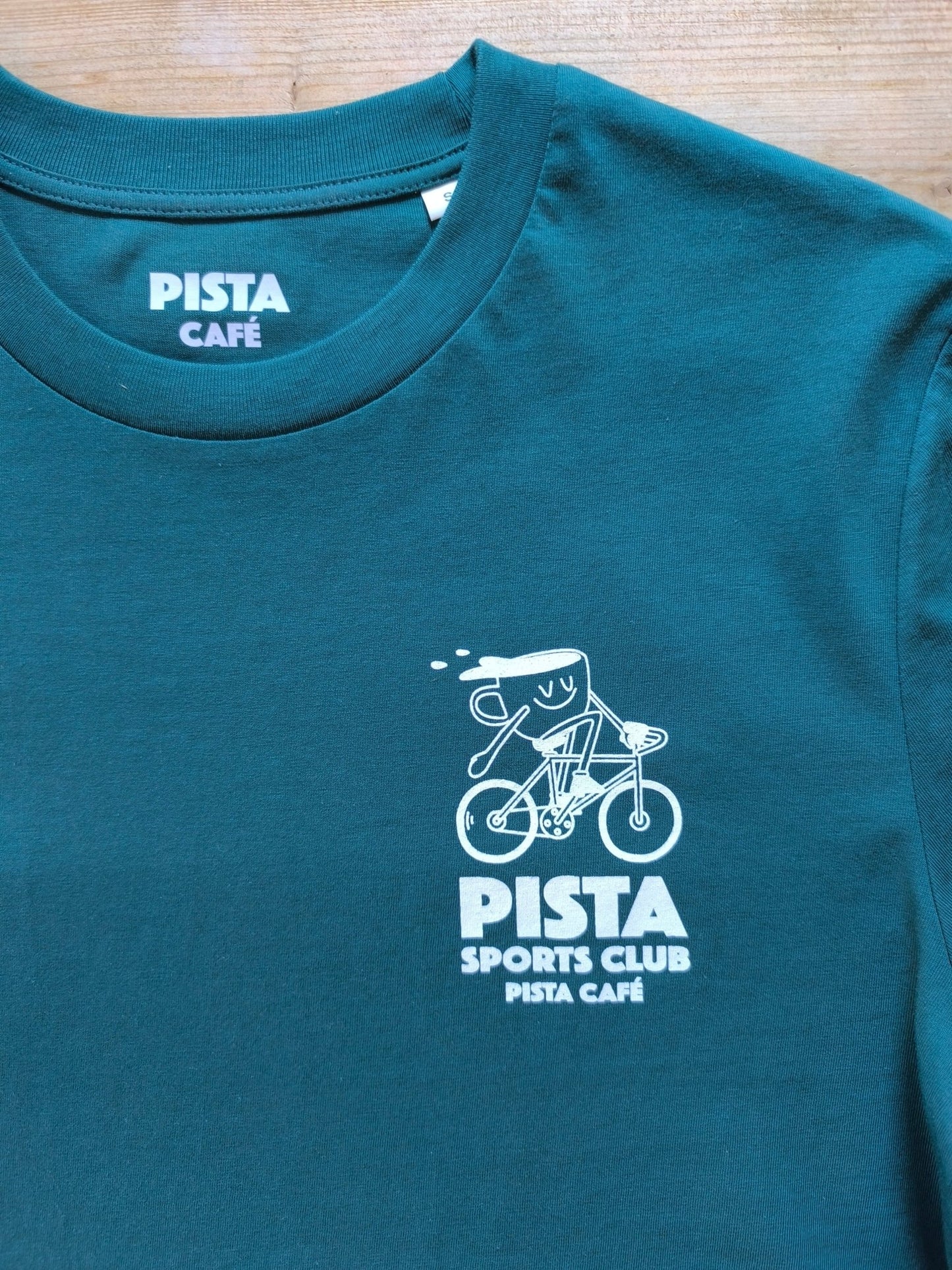 Tee - shirt Pista Sports Club Vert/Blanc - T-shirt Lifestyle Club Cycliste | Pista - boutique.pista.cc