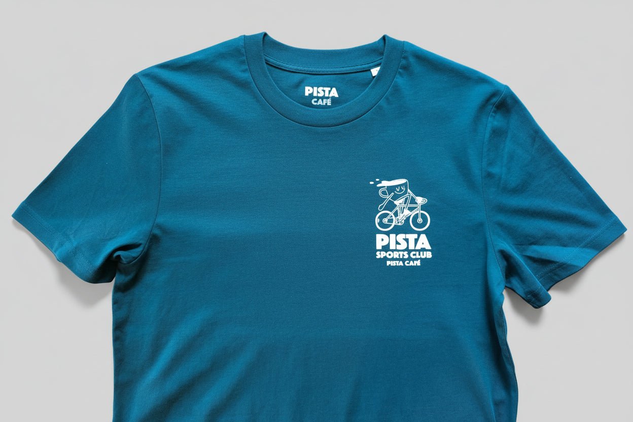 Tee - shirt Pista Sports Club Vert/Blanc - T-shirt Lifestyle Club Cycliste | Pista - boutique.pista.cc